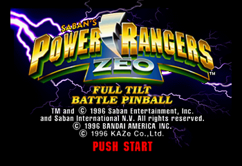 Power Rangers Zeo: Full Tilt Battle Pinball